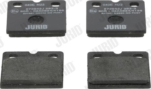 Jurid 573942J - Bremžu uzliku kompl., Disku bremzes www.autospares.lv