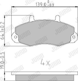 Jurid 573950J - Bremžu uzliku kompl., Disku bremzes www.autospares.lv