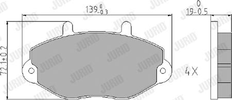 Jurid 573951J - Bremžu uzliku kompl., Disku bremzes www.autospares.lv