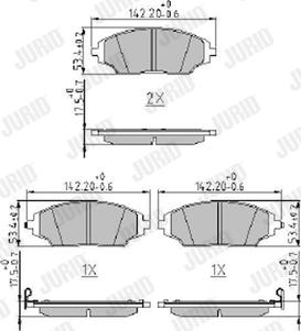 Jurid 573958J - Bremžu uzliku kompl., Disku bremzes autospares.lv