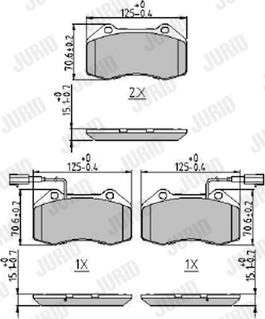 Jurid 573957J - Bremžu uzliku kompl., Disku bremzes www.autospares.lv