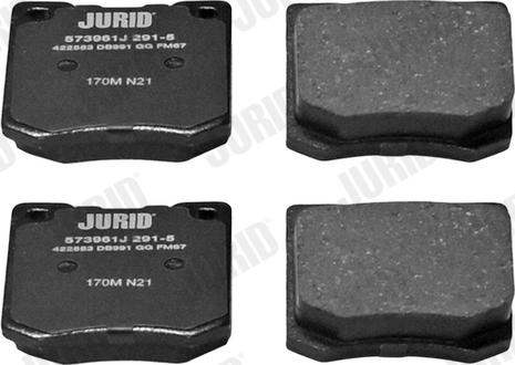 Jurid 573961J - Bremžu uzliku kompl., Disku bremzes www.autospares.lv