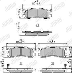 Jurid 573914J - Bremžu uzliku kompl., Disku bremzes autospares.lv