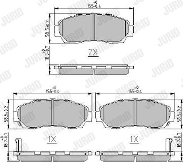 Jurid 573913J - Brake Pad Set, disc brake www.autospares.lv