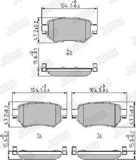 Jurid 573917J - Bremžu uzliku kompl., Disku bremzes www.autospares.lv