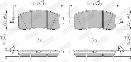 Jurid 573982J - Bremžu uzliku kompl., Disku bremzes www.autospares.lv