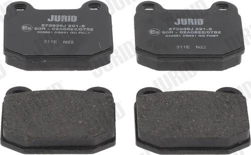 Jurid 573936J - Brake Pad Set, disc brake www.autospares.lv