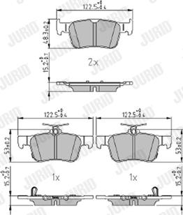 Jurid 573976J - Bremžu uzliku kompl., Disku bremzes www.autospares.lv