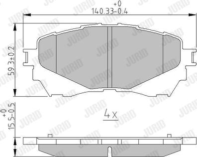 Jurid 573444J - Bremžu uzliku kompl., Disku bremzes www.autospares.lv