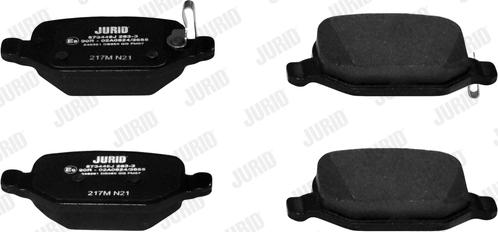 Jurid 573445J - Bremžu uzliku kompl., Disku bremzes www.autospares.lv