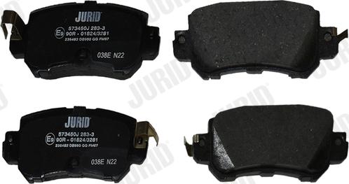 Jurid 573450J - Brake Pad Set, disc brake www.autospares.lv