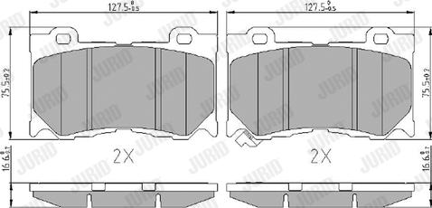 Jurid 573453J - Bremžu uzliku kompl., Disku bremzes www.autospares.lv