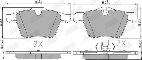 Jurid 573464J - Bremžu uzliku kompl., Disku bremzes www.autospares.lv