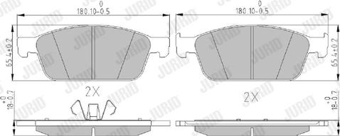 Jurid 573460J - Brake Pad Set, disc brake www.autospares.lv