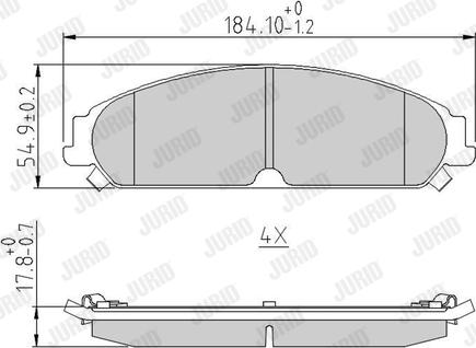 Jurid 573404J - Bremžu uzliku kompl., Disku bremzes www.autospares.lv