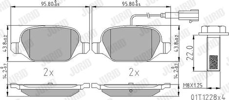 Jurid 573400J - Bremžu uzliku kompl., Disku bremzes www.autospares.lv