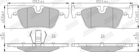 Jurid 573401J - Bremžu uzliku kompl., Disku bremzes www.autospares.lv