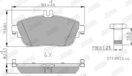 Jurid 573403J - Bremžu uzliku kompl., Disku bremzes www.autospares.lv