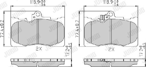 Jurid 573413J - Bremžu uzliku kompl., Disku bremzes www.autospares.lv