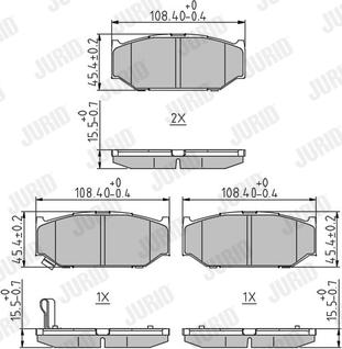 Jurid 573417J - Bremžu uzliku kompl., Disku bremzes autospares.lv