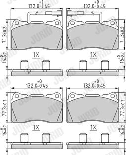 Jurid 573433J - Bremžu uzliku kompl., Disku bremzes www.autospares.lv