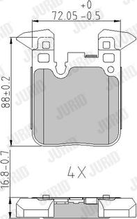 Jurid 573429J - Bremžu uzliku kompl., Disku bremzes www.autospares.lv