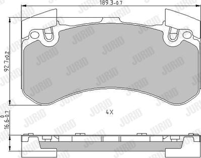 Jurid 573649J - Bremžu uzliku kompl., Disku bremzes www.autospares.lv