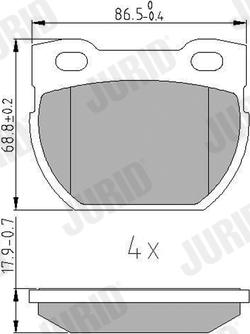 Jurid 573644J - Bremžu uzliku kompl., Disku bremzes www.autospares.lv