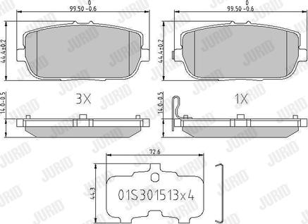 Jurid 573640J - Bremžu uzliku kompl., Disku bremzes www.autospares.lv