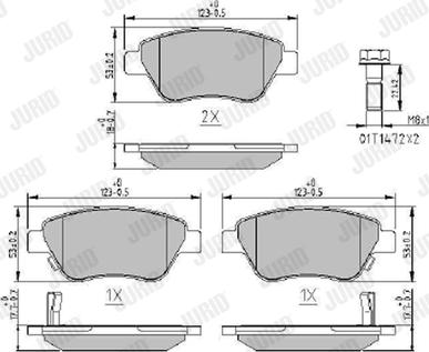 Jurid 573652J - Brake Pad Set, disc brake www.autospares.lv