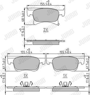 Jurid 573657J - Bremžu uzliku kompl., Disku bremzes www.autospares.lv