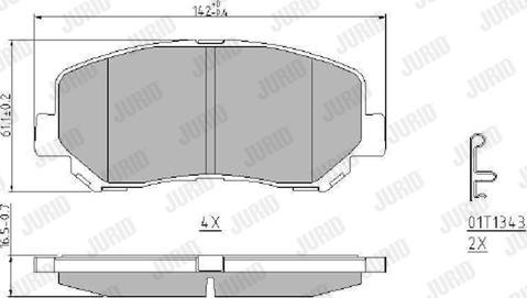 Jurid 573619J - Brake Pad Set, disc brake www.autospares.lv