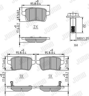 Jurid 573689J - Bremžu uzliku kompl., Disku bremzes www.autospares.lv