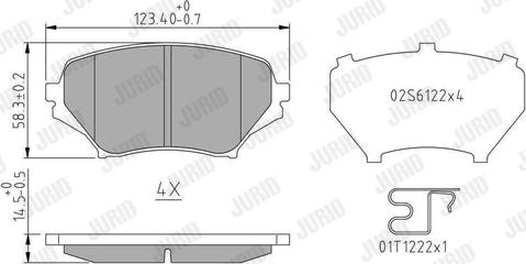 Jurid 573639J - Bremžu uzliku kompl., Disku bremzes www.autospares.lv