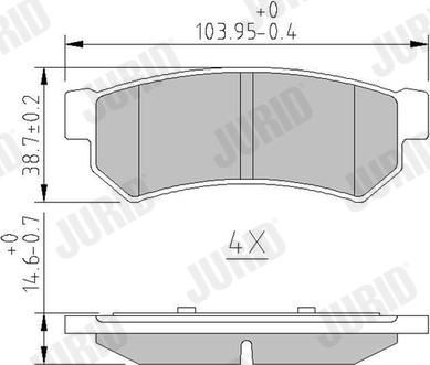 Jurid 573633J - Bremžu uzliku kompl., Disku bremzes www.autospares.lv