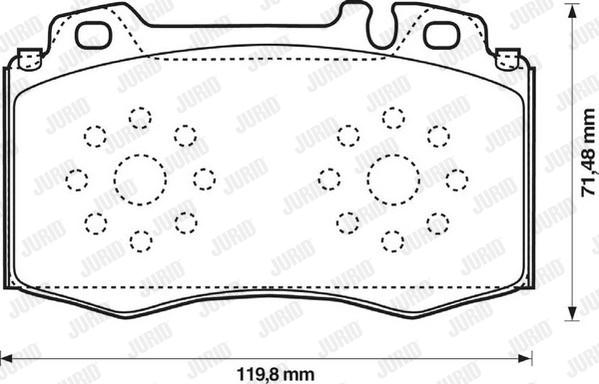 Jurid 573092JC - Bremžu uzliku kompl., Disku bremzes www.autospares.lv