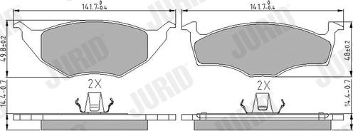 Jurid 573040J - Bremžu uzliku kompl., Disku bremzes www.autospares.lv