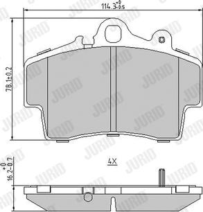 Jurid 573043J - Bremžu uzliku kompl., Disku bremzes www.autospares.lv