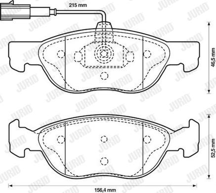 Jurid 573042J - Bremžu uzliku kompl., Disku bremzes www.autospares.lv