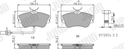 Jurid 573050J - Bremžu uzliku kompl., Disku bremzes www.autospares.lv