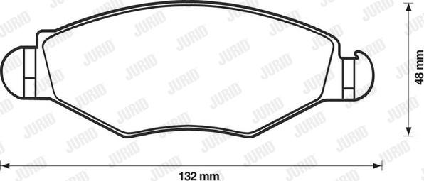 Jurid 573051D - Тормозные колодки, дисковые, комплект www.autospares.lv