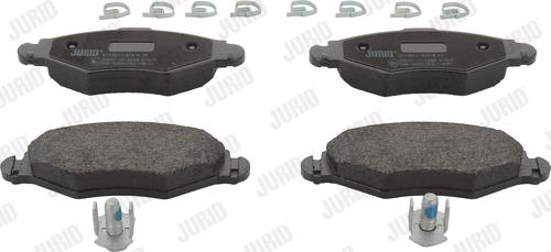 Jurid 573051J - Тормозные колодки, дисковые, комплект www.autospares.lv