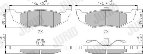 Jurid 573069J - Bremžu uzliku kompl., Disku bremzes www.autospares.lv