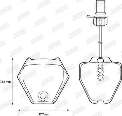 Jurid 573064J - Тормозные колодки, дисковые, комплект www.autospares.lv