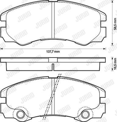 Jurid 573066J - Bremžu uzliku kompl., Disku bremzes www.autospares.lv