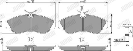 Jurid 573061J - Bremžu uzliku kompl., Disku bremzes www.autospares.lv