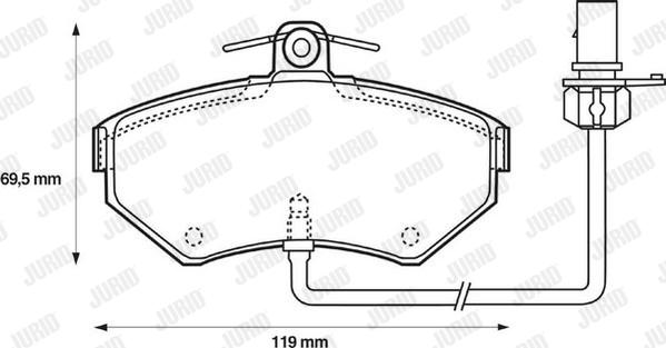 Jurid 573006J - Bremžu uzliku kompl., Disku bremzes www.autospares.lv