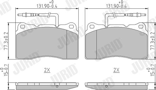 Jurid 573001J - Bremžu uzliku kompl., Disku bremzes www.autospares.lv