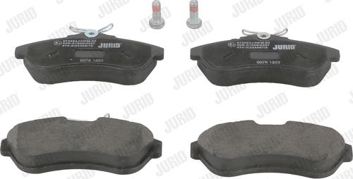 Jurid 573084J - Тормозные колодки, дисковые, комплект www.autospares.lv