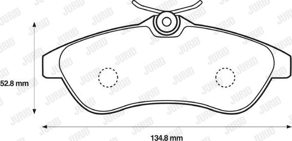 Jurid 573084J - Тормозные колодки, дисковые, комплект www.autospares.lv